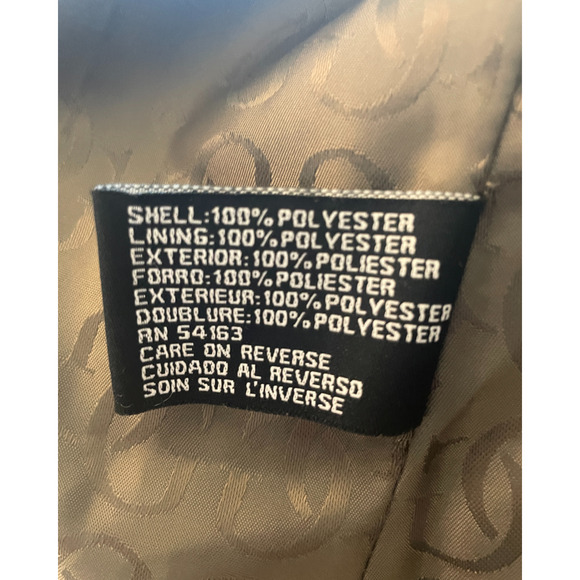 Guess Sz M Anorak Utility Jacket Roll Tab Sleeves Cowl Collar Animal Print Olive - Picture 14 of 16